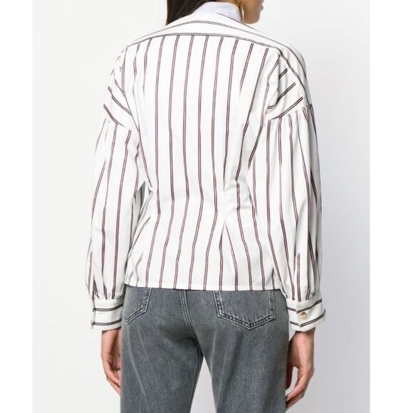 NEW SANDRO PARIS Naelle Blouse Stripes Top $340 - Picture 5 of 16